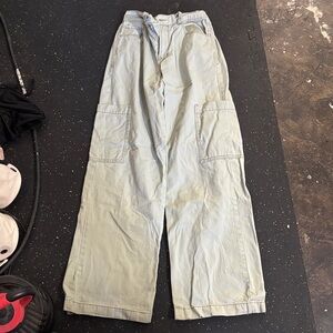 Kensie Women's Light Green Wide Leg Jeans